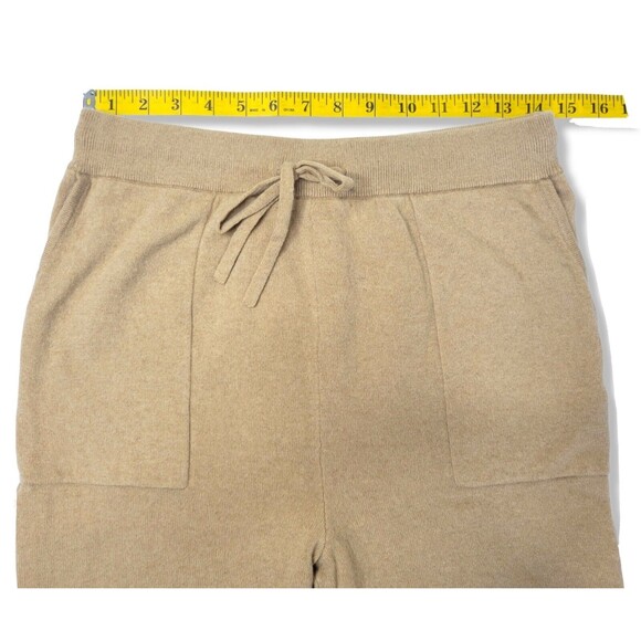 Frame Cashmere Lounge Jogger Drawstring Ribbed Cuffed in Carmel Heather SZ Small - Picture 11 of 11